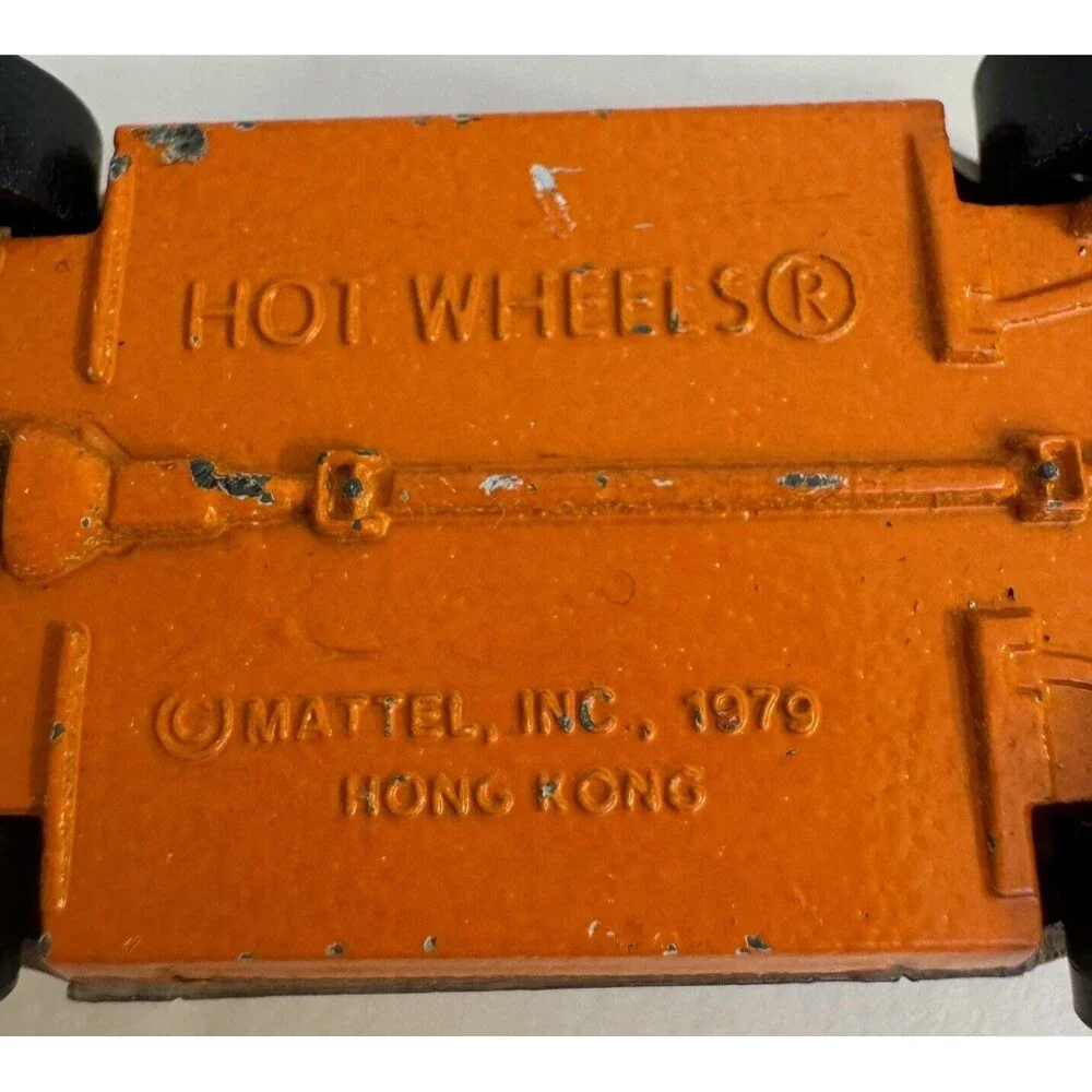 Vintage 1979 Hot Wheels‎ Orange/Black Turbo Mustang Cobra Made in Hong Kong
